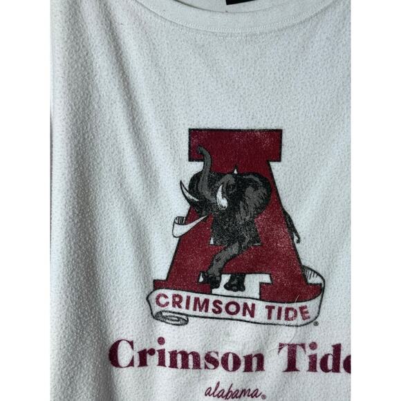 47 Brand White Alabama Crimson Tide Oversized Crew Neck Sweatshirt Size XXL - Picture 4 of 4